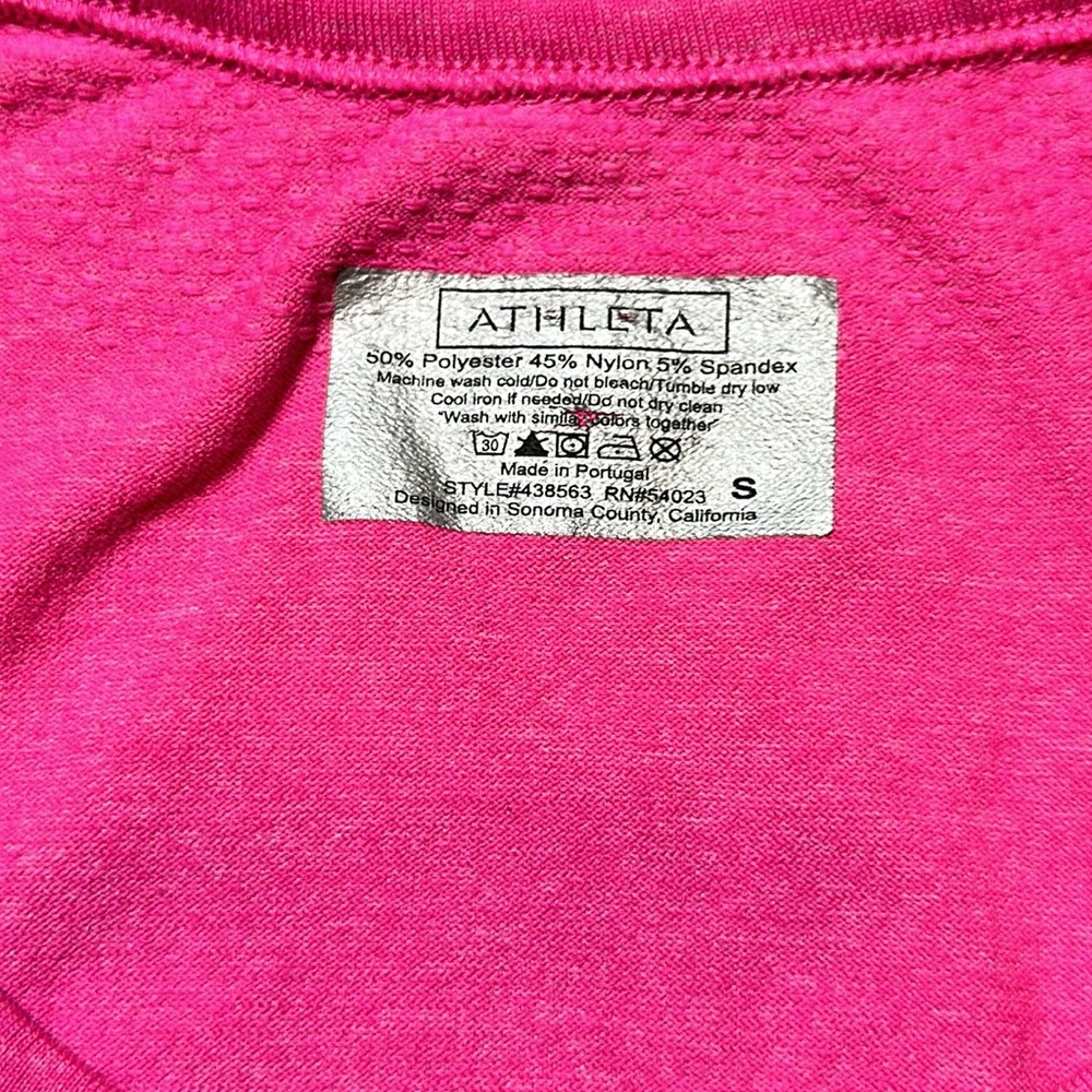 Athleta Women’s Fastest Track Ruched Classic Seamless Althletic Top Size Small - Picture 8 of 8
